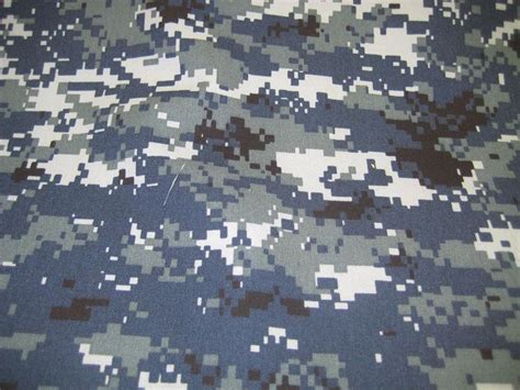 Digital Navy Blue Camouflage Twill Fabric Camouflage Blue Camouflage