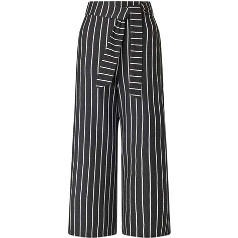 Miss Selfridge Striped Tie Crop Trousers 49 Liked On Polyvore
