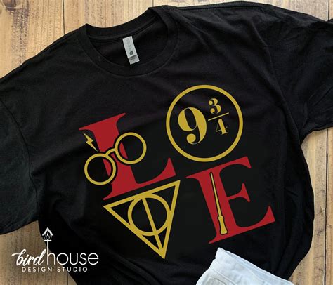 Harry Potter Icons Love Hogwarts Shirt Cute Tee For Universal Studios