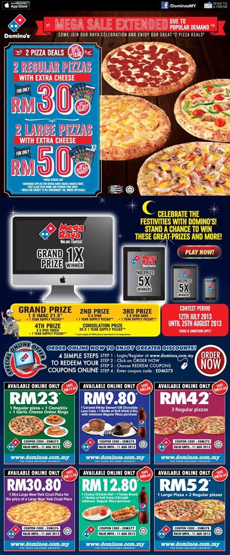 Valid for web, call center or over the counter order or download domino's pizza malaysia app. saupee: Domino's Pizza Malaysia Coupons Valid Until 11 ...