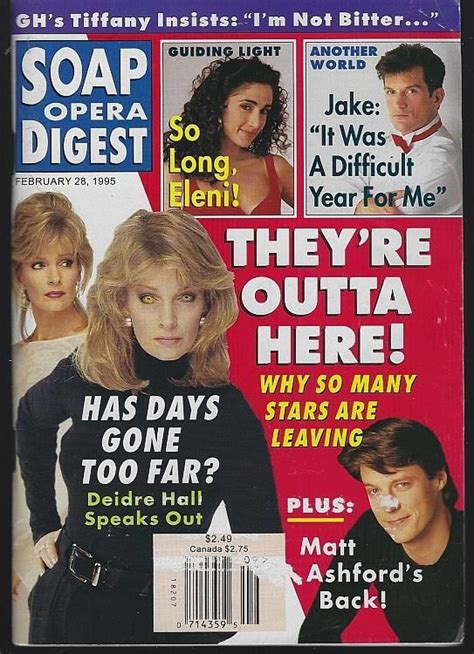 Soap Opera Digest February 28 1995 They Re Outta Here On The Cover