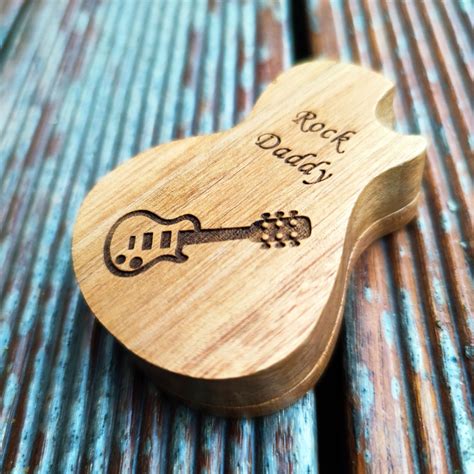 Personalized Guitar Pick Box Engraved Guitar Pick Case Etsy