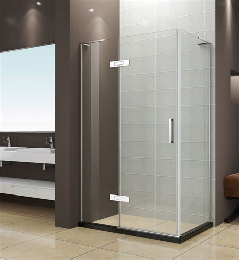 10mm thickness tempered glass frameless 2 sided 3 panel sliding shower enclosure shower door
