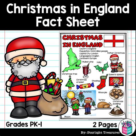 Christmas In England Fact Sheet For Early Readers Starlight Treasures Llc