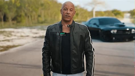 Racing Stripe Leather Jacket In Black Worn By Dominic Toretto Vin
