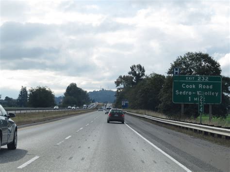Washington Interstate 5 Southbound Cross Country Roads