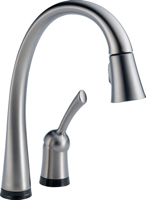 Another beneficial factor with these faucets is aesthetics. Delta 980T-DST Pilar Single Handle Pull-Down Kitchen ...