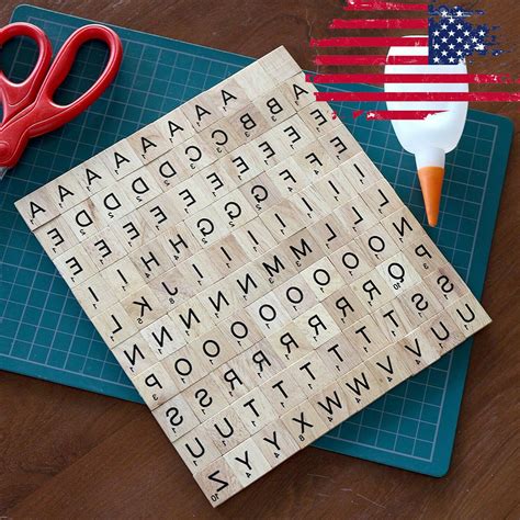 100 Pcs Wood Scrabble Tiles New Scrabble