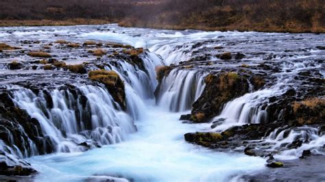 Waterfall Bruarfoss Iceland