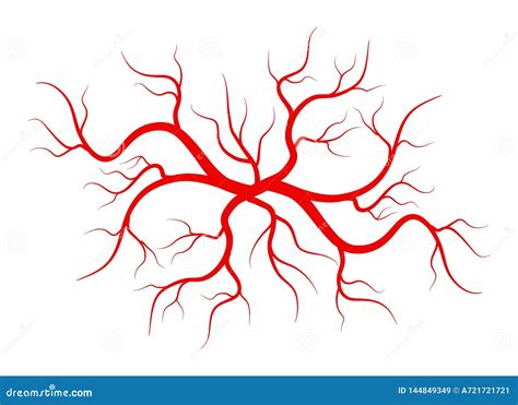 Creative Illustration Of Red Veins Isolated On Background Human Vessel