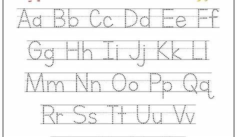 printable alphabet tracing worksheets