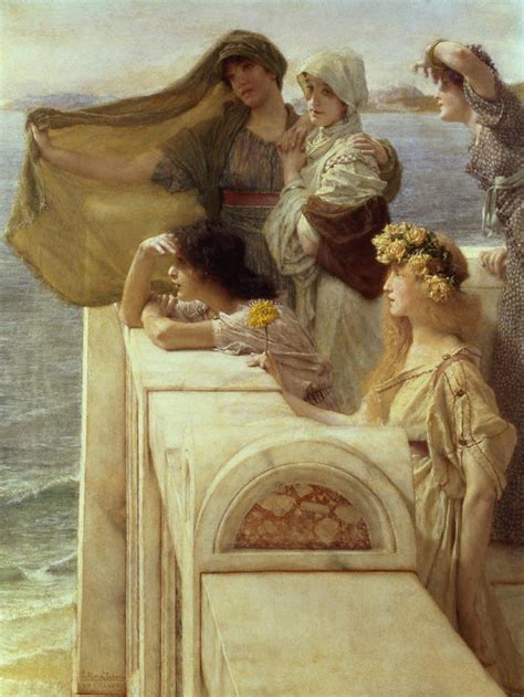 At Aphrodites Cradle Painting By Sir Lawrence Alma Tadema