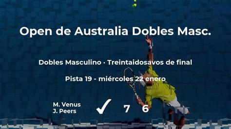 Resultados De Tenis En Directo Partido Michael Venus Y John Peers Frederik Nielsen Y Tim
