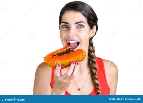 Delicious Papaya Stock Image Image Of Biting Lifestyle 33218233