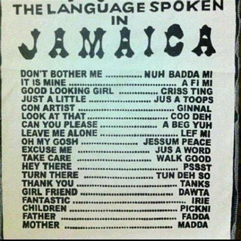 Language Spoken In Jamaica How To Look Better Jamaica Jamaican Recipes