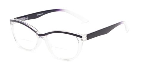 Women S Retro Stripe Cat Eye Bifocal Reading Glasses ®