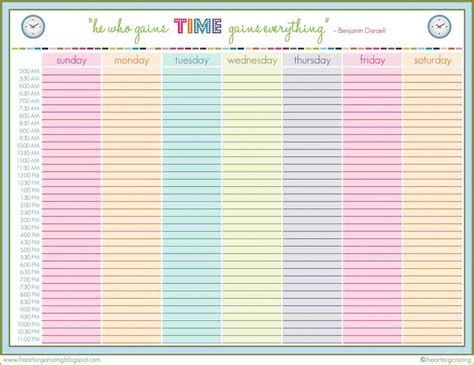 Daily Schedule Template Routine Printable Schedule