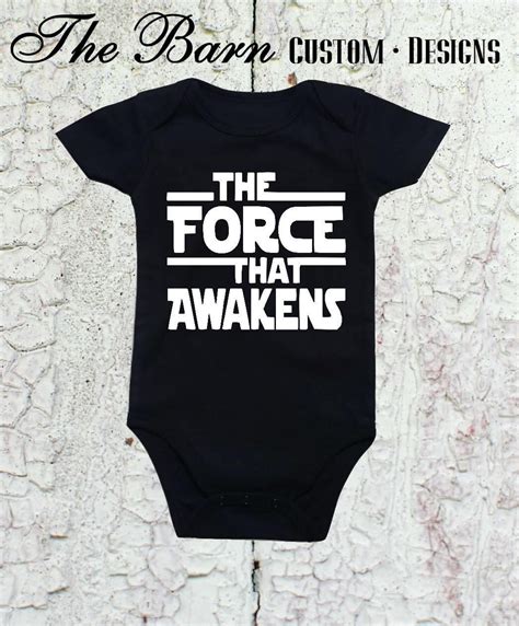 Baby Onesie The Force That Awakens Baby Shower Gift Jedi Star Wars Long