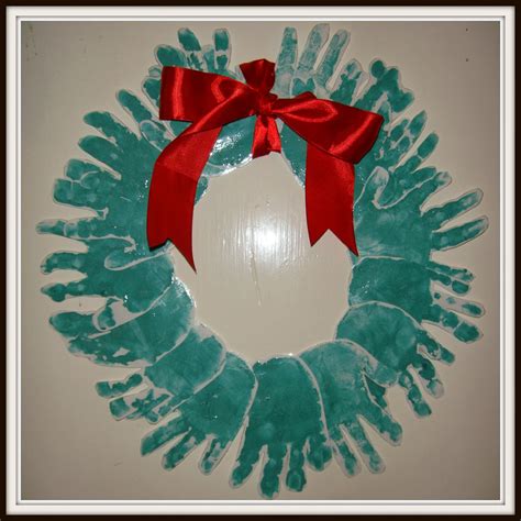 Handprint Christmas Wreath Were Going On An Adventure