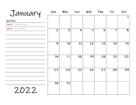Free 2022 Monthly Calendar Templates Calendarlabs