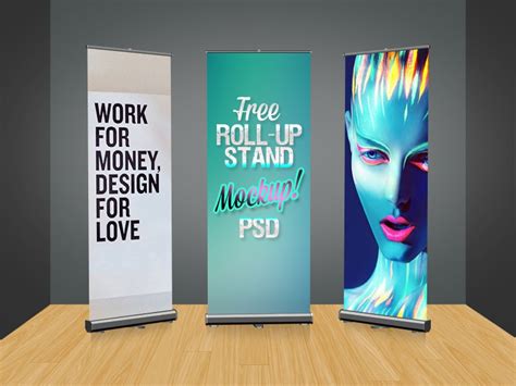 Customize them in any way you want. Free Roll Up Banner Stand Mockup Psd by Zee Que ...