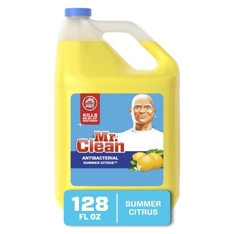 Mr Clean Antibacterial Multi Surface Cleaner Summer Citrus 128 Fl Oz