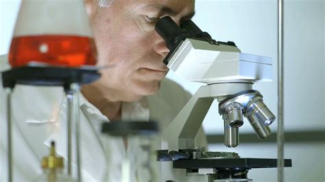 Scientist Looking Through Microscope Stock Footage Sbv 300248669