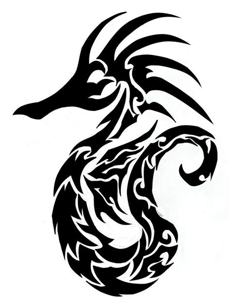 Seahorse tattoo seahorse art seahorse drawing seahorses seahorse painting cute tattoos tribal tattoos ocean tattoos tattoos skull leg tattoos body art tattoos cool tattoos sea life. Tribal Seahorse Finished by *Medicinewolf on deviantART ...