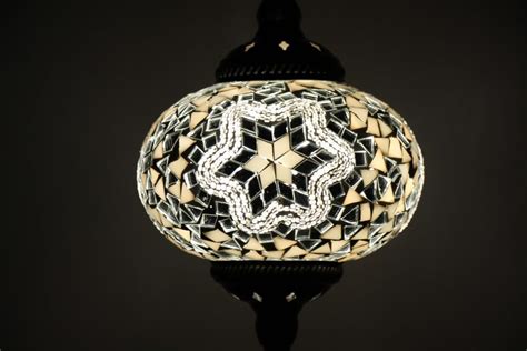 Turkish Mosaic Hanging Lamp Medium White Nirvana