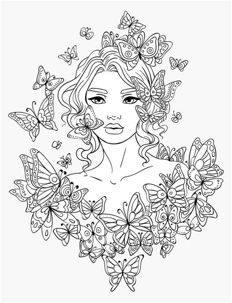 💝welcome to the coloring pages for girls! Woman Coloring Pages For Teens - Girl Colouring Pages For ...