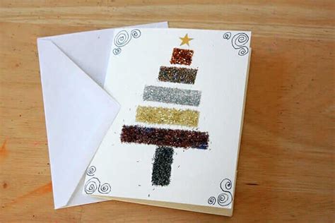 Sparkling Handmade Christmas Cards With Diy Glitter Tape