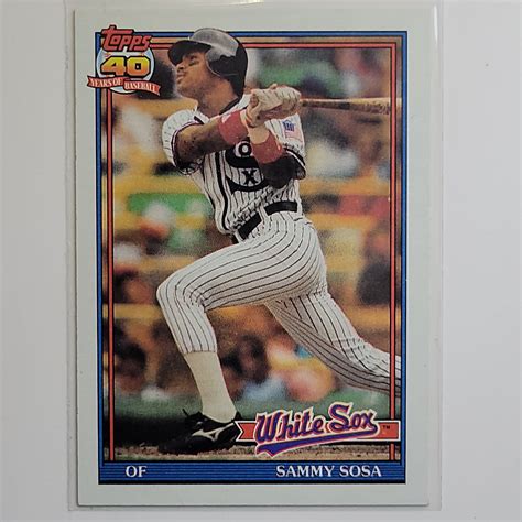 sammy sosa baseball card 1991 - Evelia Douglass