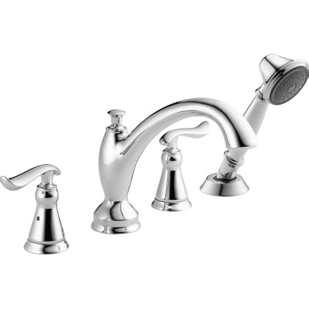 Need a faucet for your roman tub? Delta T4794 Chrome Linden Roman Tub Faucet Trim with Hand ...