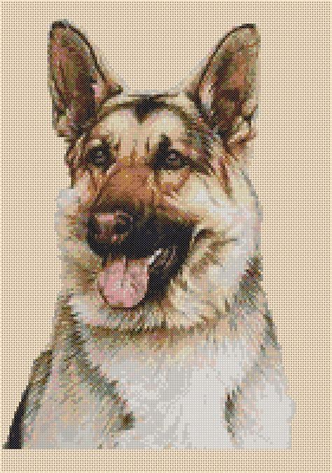 Cross Stitch Chart German Shepherd Alsatian Dogs No 167 Etsy