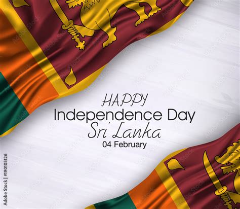 Vector Illustration Of Happy Sri Lanka Independence Day 04 Februay