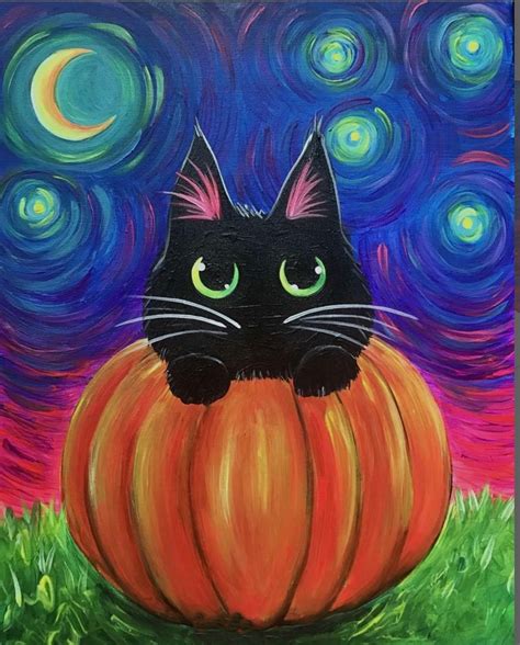 Pumpkin Cat 102822 Paint And Sip