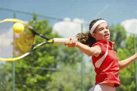 Girl Playing Tennis Stock Image F0248780 Science Photo Library