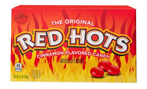 buy red hots cinnamon flavored candy 5 5 ounce movie theater candy box pack of 12 online at