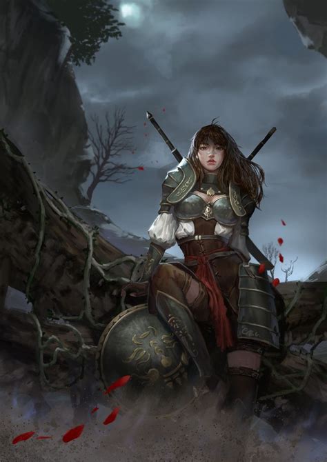 Pin By Arief Sang On Fantasy Art Romantic Warriors Female Swordsman