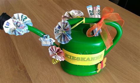 Geschenkidee Geldgeschenk Kieskanne | Geschenke basteln ...