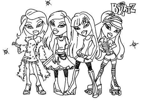 Bratz Cartoons Free Printable Coloring Pages