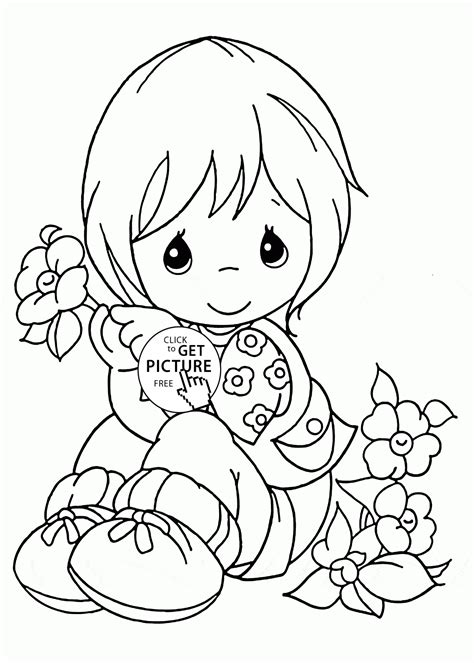 Girls Flowers Coloring Pages Coloring Home