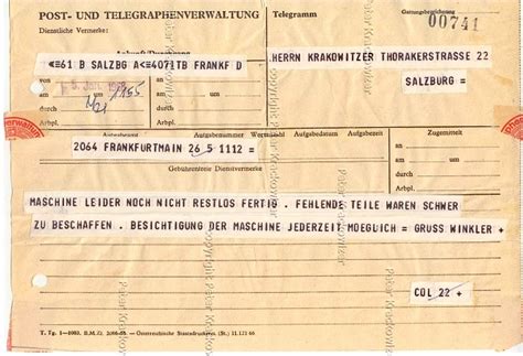 This is an unofficial site created for general information/educational purpose only. Telegramm - Salzburgwiki
