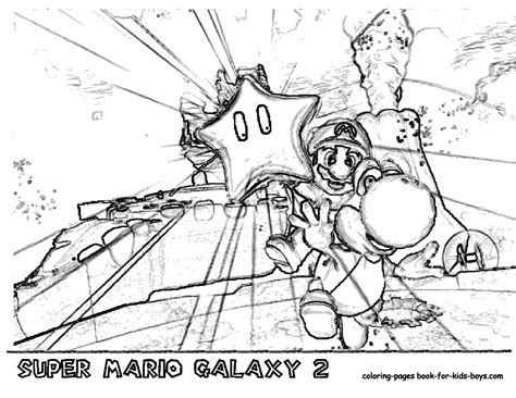 Printables Nintendi Wii Super Mario Galaxy Coloring Pages >> Disney