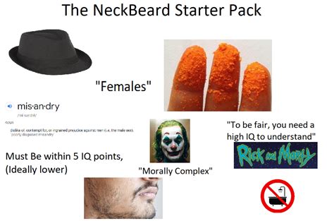 The Neckbeard Starter Pack Rstarterpacks Starter Packs Know