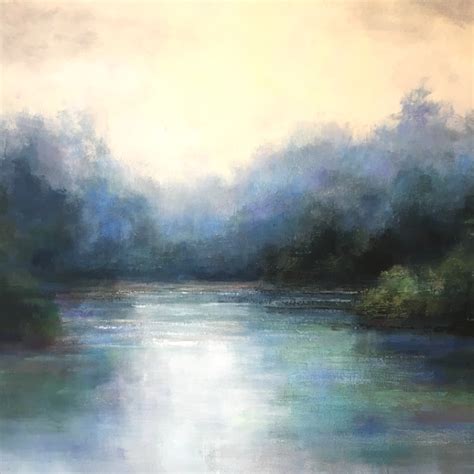 Christina Dowdy Work Zoom Blue Reflections Abstract Landscape