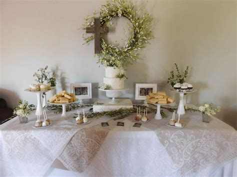 White Lace First Communion Party Ideas Photo 1 Of 8 First Communion