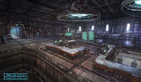 A Sci Fi Space Station With Lots Of Computers And Other Electronic