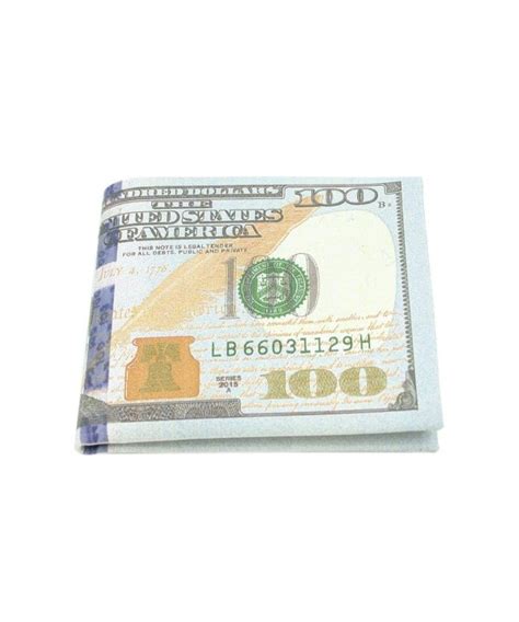 Premium Us Dollar Usd 100 Bill Money Print Pu Leather Bifold Wallet