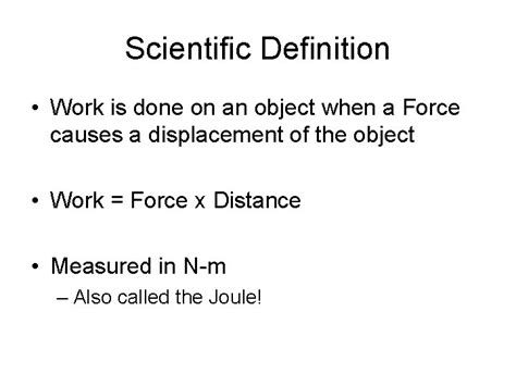 Work Class Definitions Of Work Scientific Definition Work